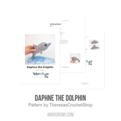 Daphne the Dolphin amigurumi pattern by Theresas Crochet Shop