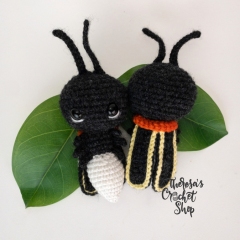 Flicker the Firefly amigurumi pattern by Theresas Crochet Shop