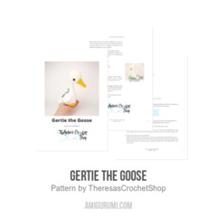 Gertie the Goose amigurumi pattern by Theresas Crochet Shop