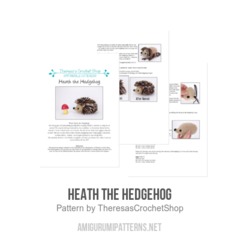 Heath the Hedgehog amigurumi pattern by Theresas Crochet Shop