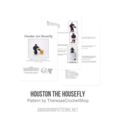 Houston the Housefly amigurumi pattern by Theresas Crochet Shop