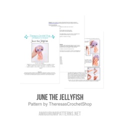 June the Jellyfish amigurumi pattern by Theresas Crochet Shop