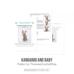 Kangaroo and Baby amigurumi pattern by Theresas Crochet Shop