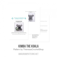 Kimba the Koala amigurumi pattern by Theresas Crochet Shop
