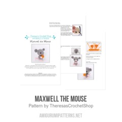 Maxwell the Mouse amigurumi pattern by Theresas Crochet Shop