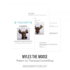 Myles the Moose amigurumi pattern by Theresas Crochet Shop