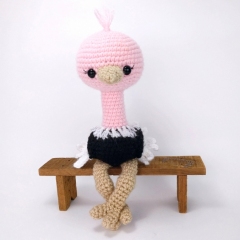 Olive the Ostrich amigurumi pattern by Theresas Crochet Shop