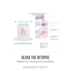 Olivia the Octopus amigurumi pattern by Theresas Crochet Shop