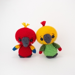 Pedro and Pip the Parrot Pals amigurumi pattern by Theresas Crochet Shop