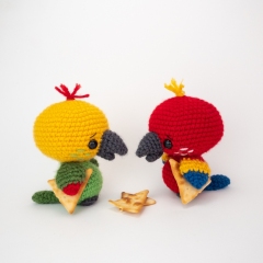 Pedro and Pip the Parrot Pals amigurumi pattern by Theresas Crochet Shop