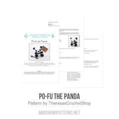 Po-Fu the Panda amigurumi pattern by Theresas Crochet Shop