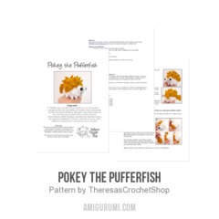 Pokey the Pufferfish amigurumi pattern by Theresas Crochet Shop