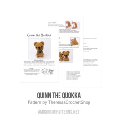 Quinn the Quokka amigurumi pattern by Theresas Crochet Shop
