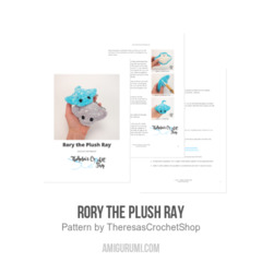 Rory the Plush Ray amigurumi pattern by Theresas Crochet Shop