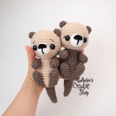 Sea Otters amigurumi by Theresas Crochet Shop