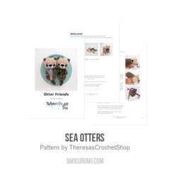Sea Otters amigurumi pattern by Theresas Crochet Shop