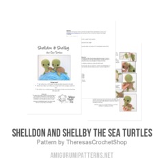 Shelldon and Shellby the Sea Turtles amigurumi pattern by Theresas Crochet Shop