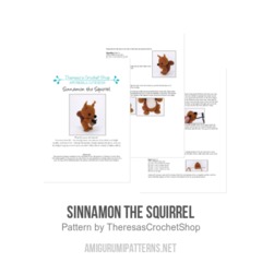 Sinnamon the Squirrel amigurumi pattern by Theresas Crochet Shop