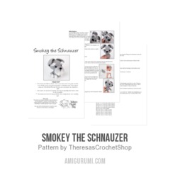 Smokey the Schnauzer amigurumi pattern by Theresas Crochet Shop