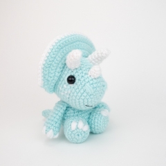 Theodore the Triceratops amigurumi pattern by Theresas Crochet Shop