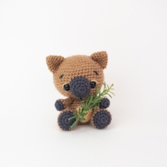 Watson the Wombat amigurumi pattern by Theresas Crochet Shop