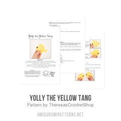 Yolly the Yellow Tang amigurumi pattern by Theresas Crochet Shop