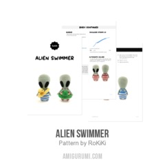 Alien Swimmer amigurumi pattern by RoKiKi