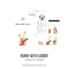 Bunny with Carrot amigurumi pattern by RoKiKi