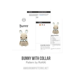 Bunny with Collar amigurumi pattern by RoKiKi