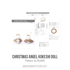 Christmas Angel Kokeshi Doll amigurumi pattern by RoKiKi