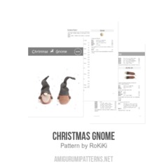 Christmas Gnome amigurumi pattern by RoKiKi
