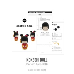 Kokeshi Doll amigurumi pattern by RoKiKi