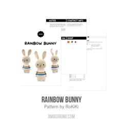 Rainbow Bunny amigurumi pattern by RoKiKi