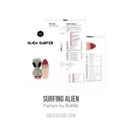 Surfing Alien amigurumi pattern by RoKiKi