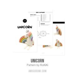 Unicorn amigurumi pattern by RoKiKi