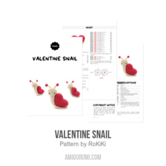Valentine Snail amigurumi pattern by RoKiKi