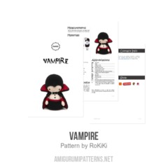 Vampire amigurumi pattern by RoKiKi