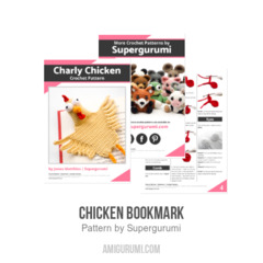 Chicken Bookmark amigurumi pattern by Supergurumi