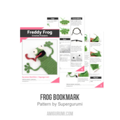 Frog Bookmark amigurumi pattern by Supergurumi