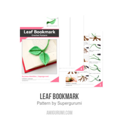 Leaf Bookmark amigurumi pattern by Supergurumi