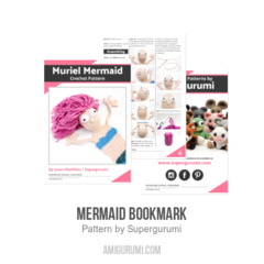 Mermaid Bookmark amigurumi pattern by Supergurumi