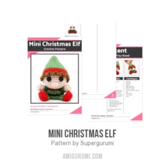 Mini Christmas Elf amigurumi pattern by Supergurumi