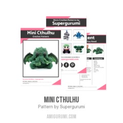 Mini Cthulhu amigurumi pattern by Supergurumi