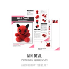 Mini Devil amigurumi pattern by Supergurumi