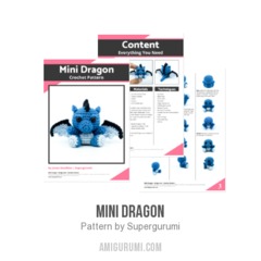 Mini Dragon amigurumi pattern by Supergurumi