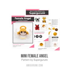 Mini Female Angel amigurumi pattern by Supergurumi