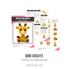 Mini Giraffe amigurumi pattern by Supergurumi