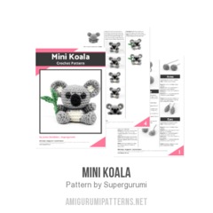 Mini Koala amigurumi pattern by Supergurumi