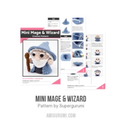Mini Mage & Wizard amigurumi pattern by Supergurumi