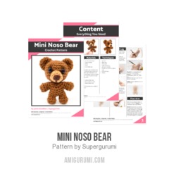 Mini Noso Bear amigurumi pattern by Supergurumi